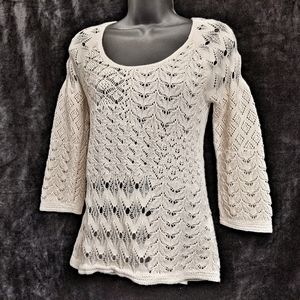 Lucky Brand Crocheted Sweater